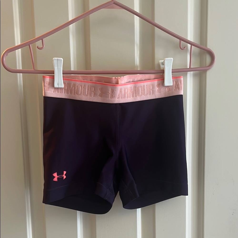 Under Armour Black and Pink Athletic Shorts